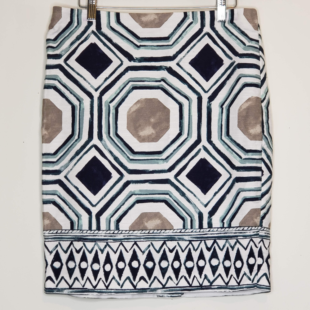 LOFT Factory geometric print pencil skirt